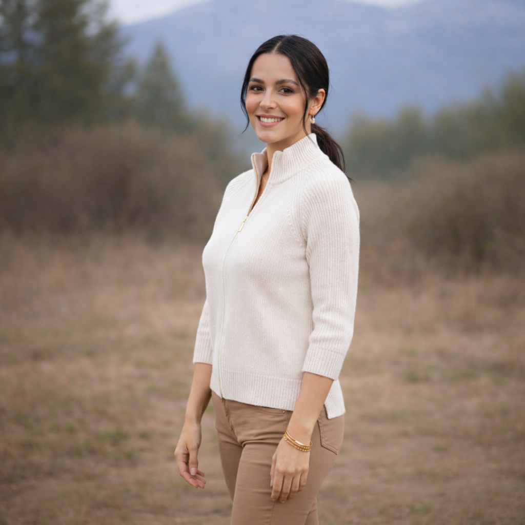 Aria Half-Zip Cashmere Knit